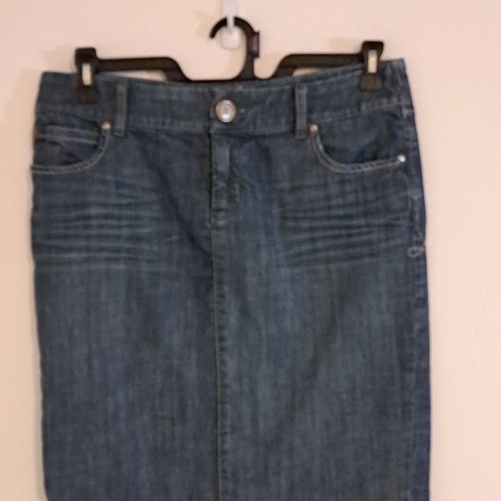 Level 99 Cotton Blend Blue Denim Skirt Misses(12 - 14) 31 Waist - Picture 4 of 7